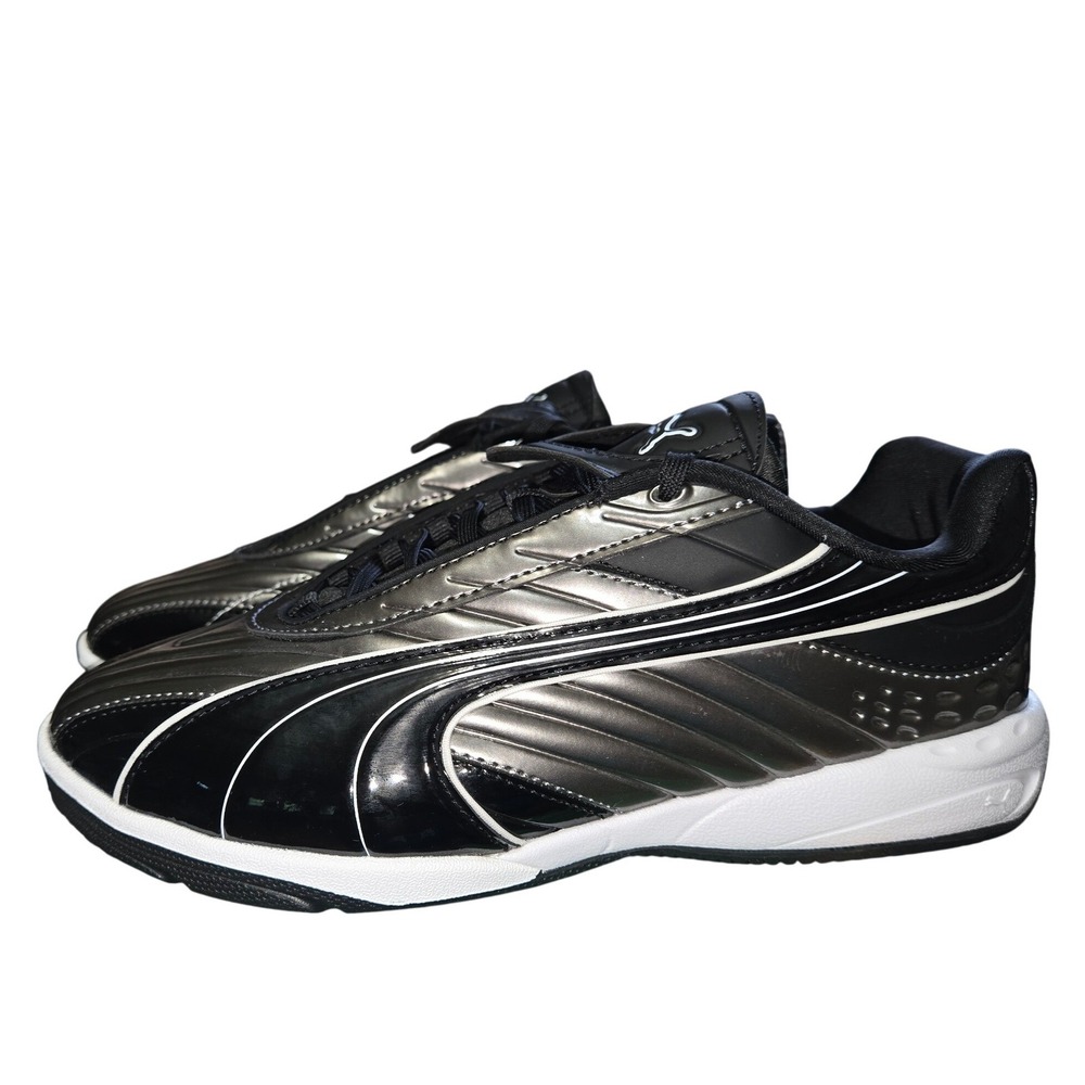 Puma V-S2 Goalgetter Jr Aged Silver Black Kids Sneakers‎ 404135-03 Size 6Y